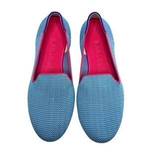 Rothy's Blue Bell Triple Stitch Loafers Size 10